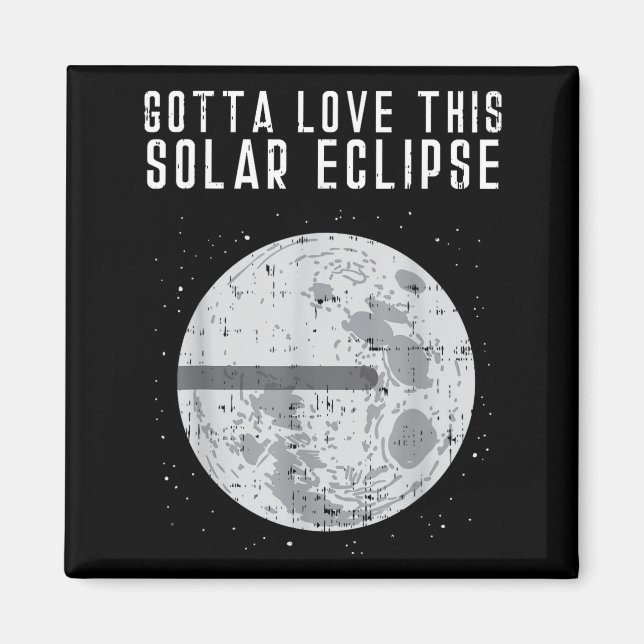Flat Earth Solar Eclipse Moon Funny Consracy Theor Magnet (Front)