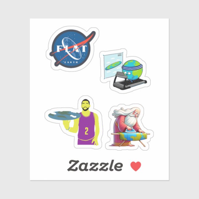 FLAT EARTH STICKERS (Sheet)