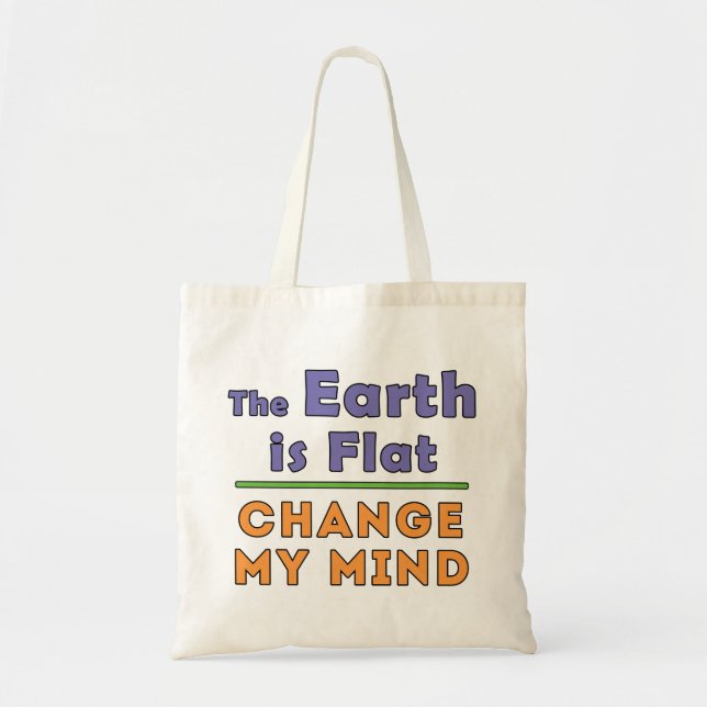 Flat Earth Tote Bag (Front)