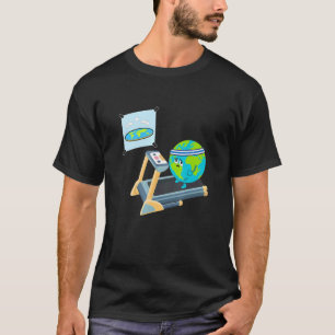 Flat Earth Treadmill Fitness Round Earth Flat Ear T-Shirt