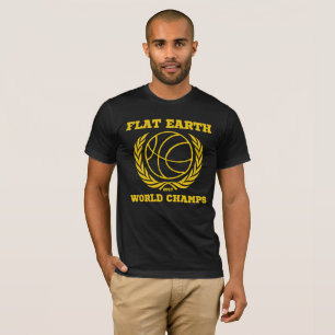 Flat Earth World Champs - BLACK GOLD EXCELLENT T-Shirt