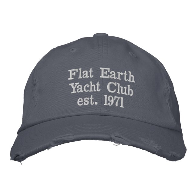 FLAT EARTH YACHT CLUB EMBROIDERED HAT (Front)