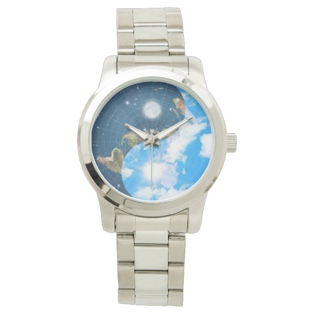 Flat Earth Yin Yang Watch - Men (Front)