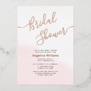 Flat Foil  bridal shower invitation card 