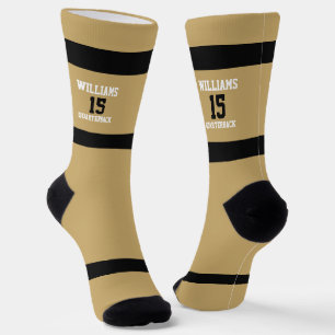 Flat Gold and Black Socks