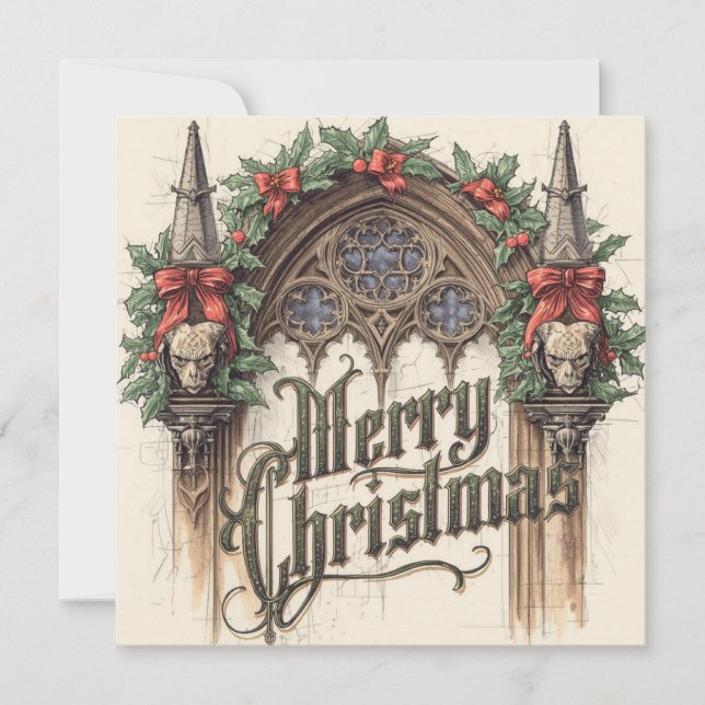 flat gothic christmas card (Front)