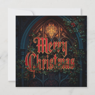 flat gothic christmas card