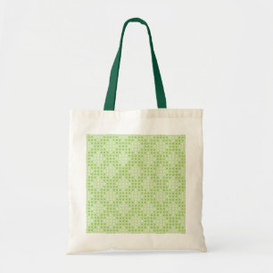 Flat Green Dots and Ovals Pattern Tote Bag