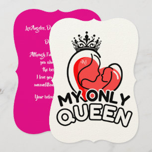 Flat Greeting Card (Bracket) : My Only Queen