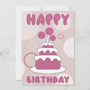 Flat Greeting Card Happy Birthday