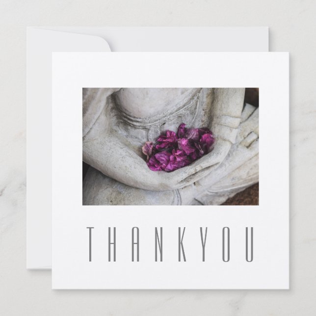 FLAT GREETING CARD : THANK YOU : BUDDHA  (Front)