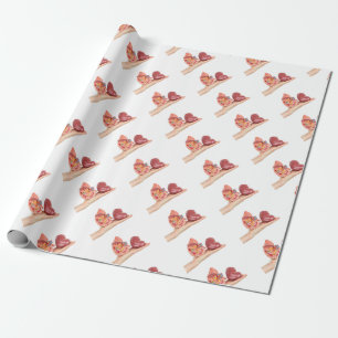 Flat hand showing model human kidney wrapping paper