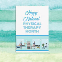 Flat Happy National Physical Therapy Month card