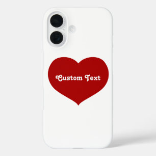 Flat Heart Icon iPhone 16 Case