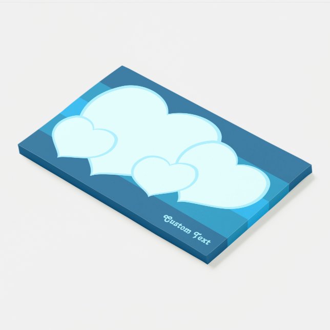 Flat Heart Icon Post-it Notes (Angled)