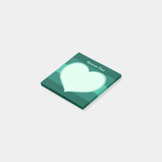 Flat Heart Icon Post-it Notes (Angled)