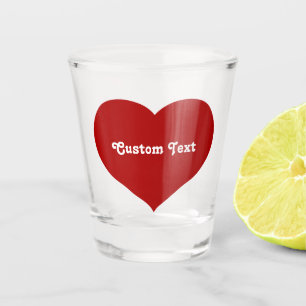 Flat Heart Icon Shot Glass