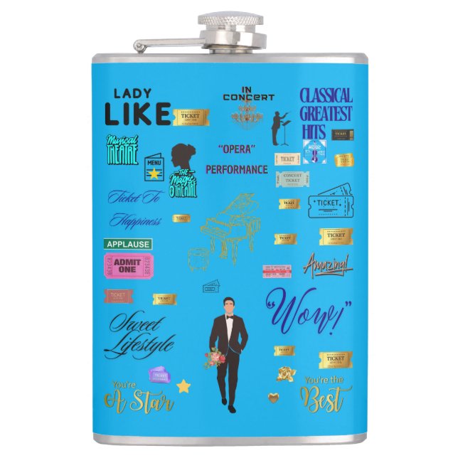 flat hip flask (Front)
