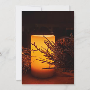 Flat Holiday Candle Card