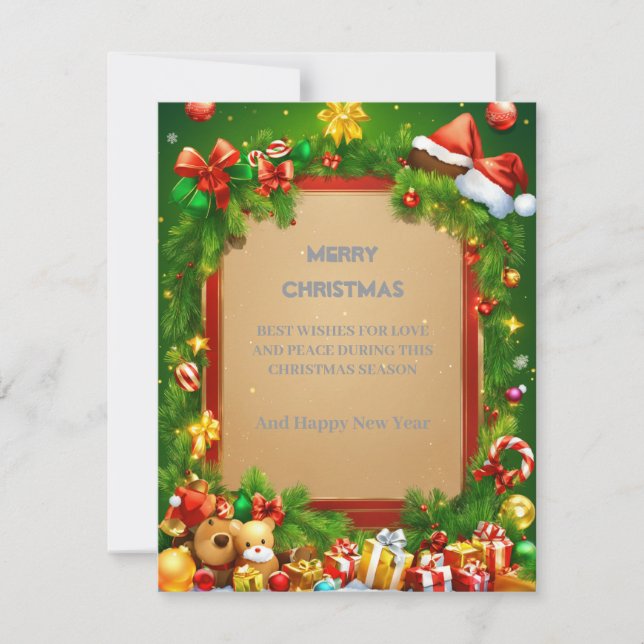 Flat Holiday Card (Front)