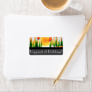 Flat Holiday Card 4.5 X 6.25 Label