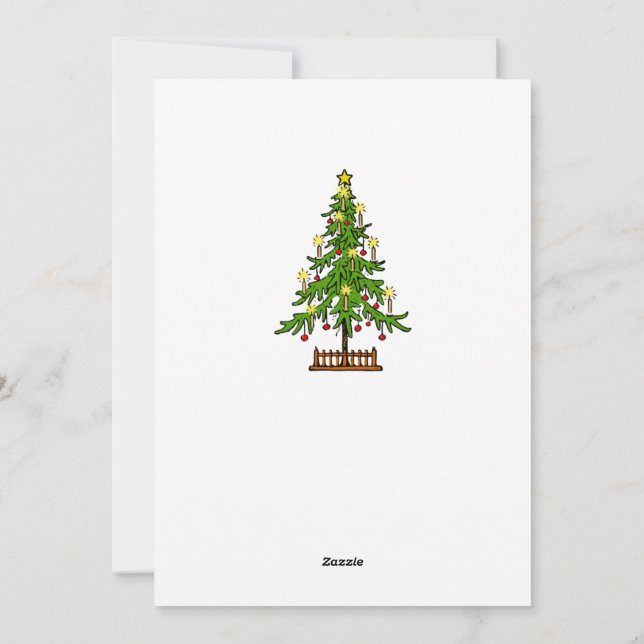 Flat Holiday Card 5x7 Christmas Candles (Back)