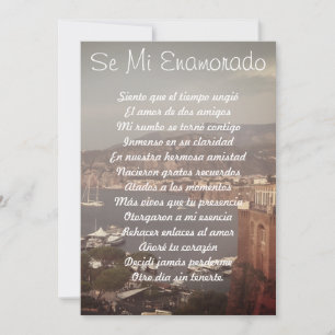 Flat Holiday Card - Be my Valentine (Spanish)
