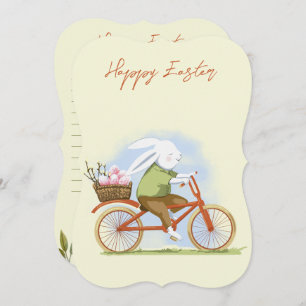 Flat Holiday Card "Happy Easter" .