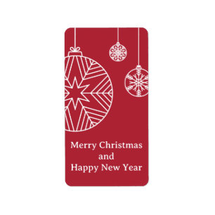 Flat Holiday Card Label