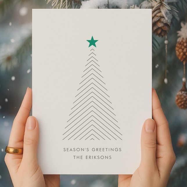 Flat Holiday Card | Simple Scandi Christmas Tree (Creator Uploaded)