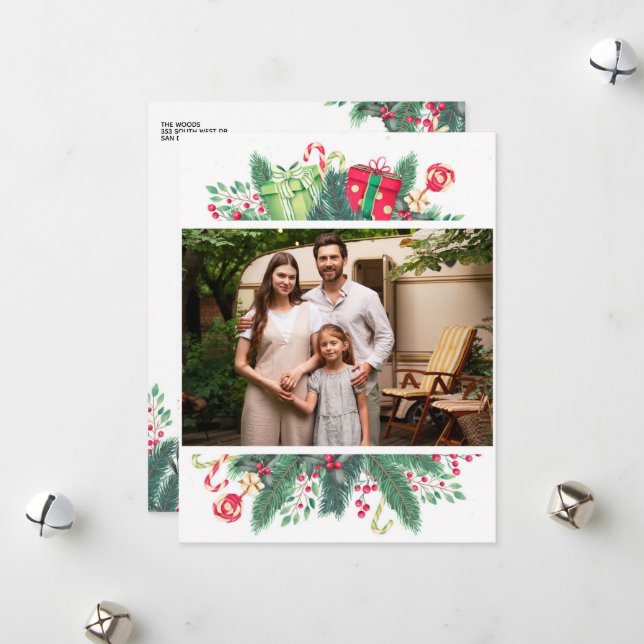 Flat Holiday Card, Size: 4.25" x 5.5", Paper: Matt (Front/Back In Situ)