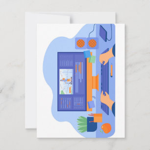 Flat Holiday Card, Size: 4.25" x 5.5", Paper: Matt Card