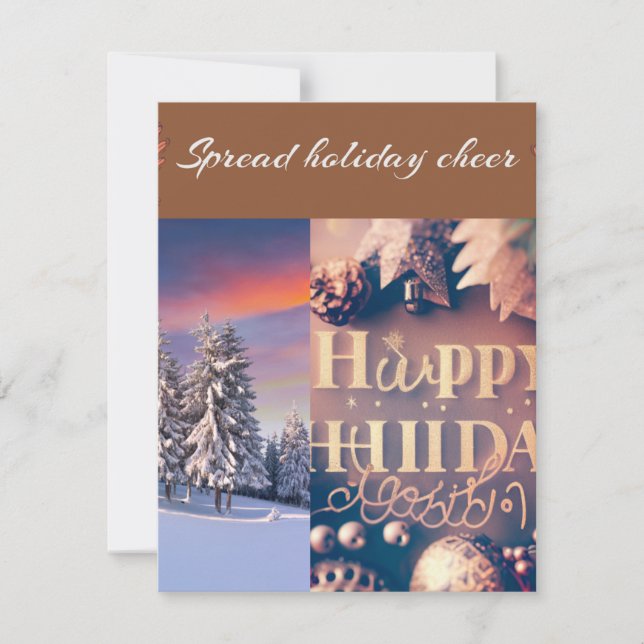 Flat Holiday Card, Size: 4.25" x 5.5", Paper: Matt Card (Front)