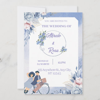 Flat Holiday Card wedding 