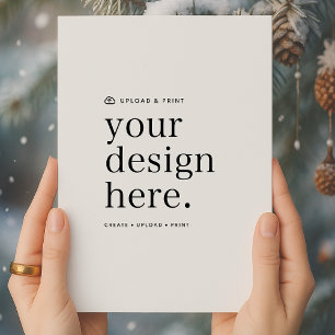 Flat Holiday Card Your Design Upload 5" x 7"