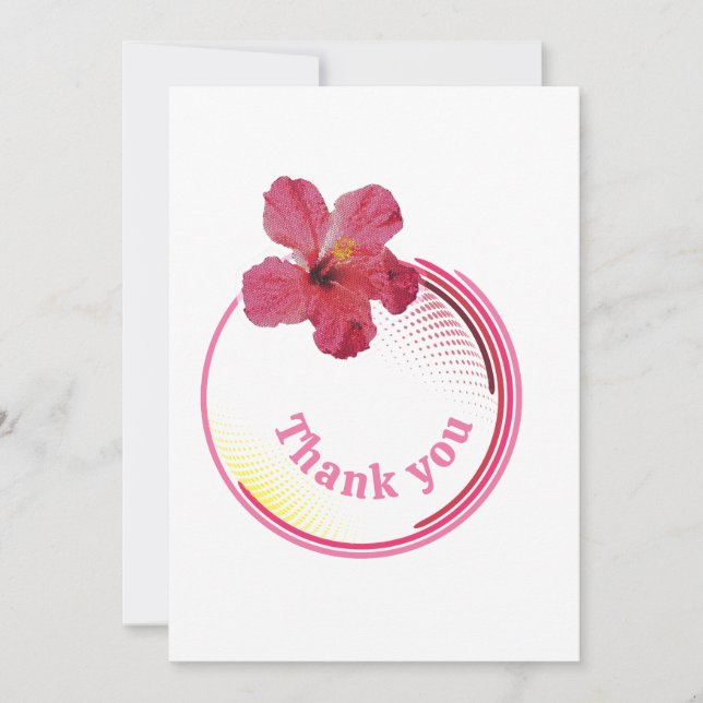 Flat Holiday Thank You Card (Front)