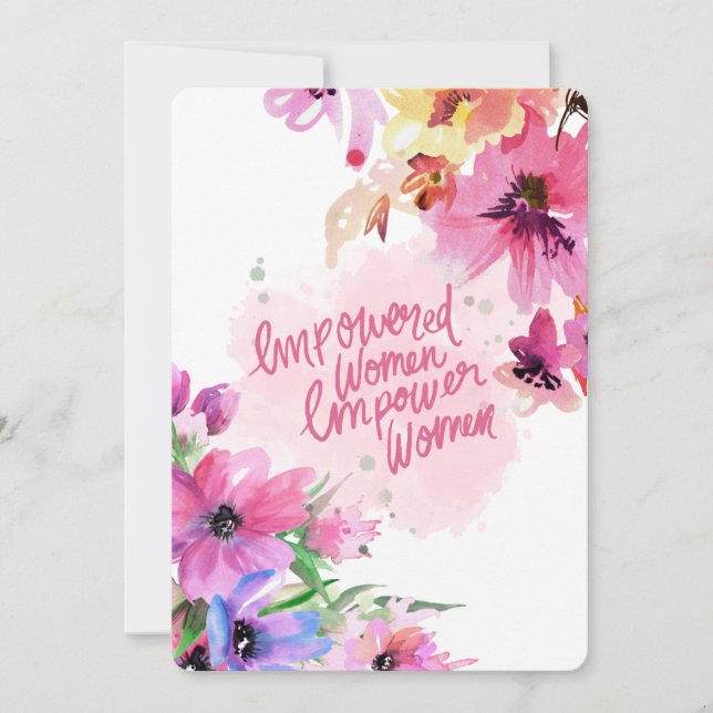 Flat international women’s day card (Front)
