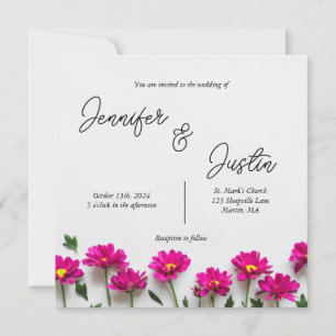 Flat Invitation, Size: 5.25" x 5.25", Paper: Semi- Invitation