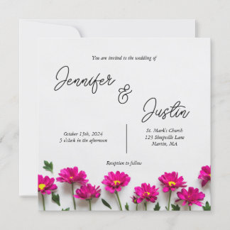 Flat Invitation, Size: 5.25" x 5.25", Paper: Semi- Invitation