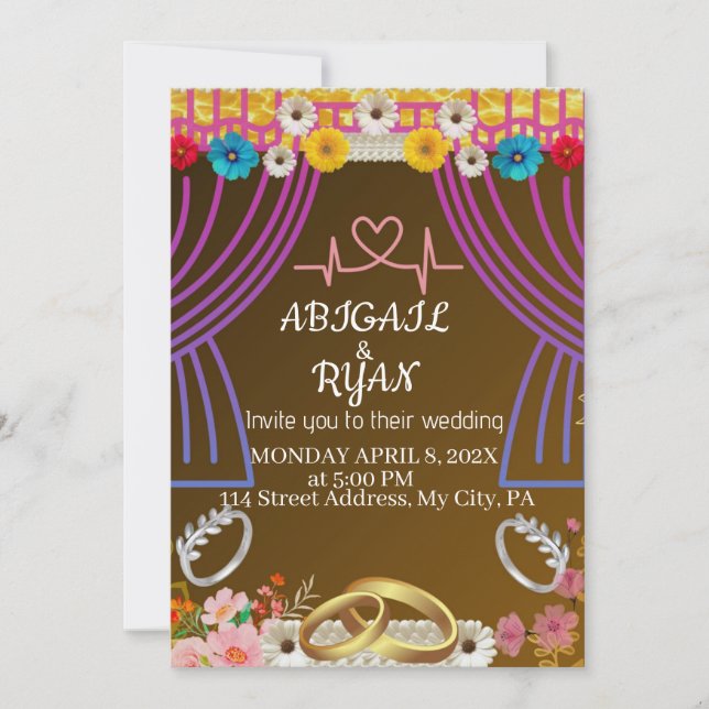 Flat Invitation, Size: 5" x 7", Paper: Matte, Enve Invitation (Front)