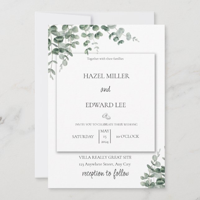 Flat Invitation, Size: 5" x 7", Paper: Matte, Enve Invitation (Front)