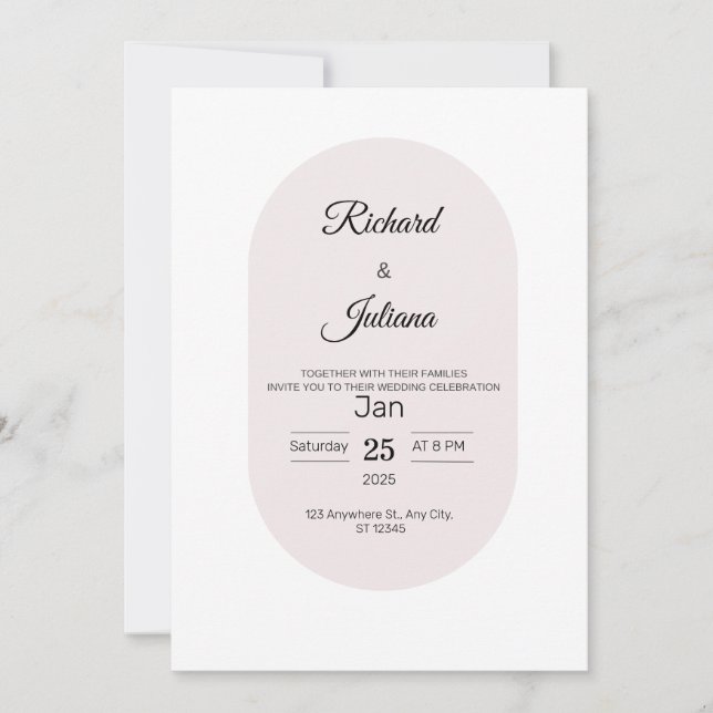 Flat Invitation, Size: 5" x 7", Paper: Matte, Enve Invitation (Front)