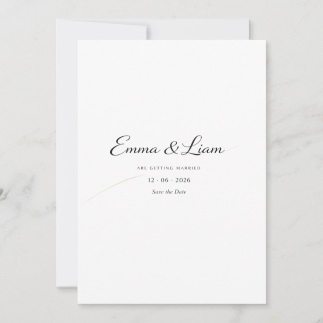 Flat Invitation, Size: 5" x 7", Paper: Signature M Invitation (Front)