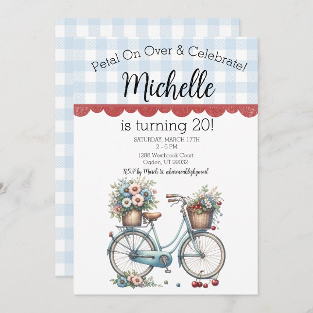 Flat Invitation, Size: 5" x 7", Paper: Signature M Invitation (Front/Back)