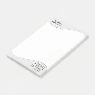 Flat Label Border - Wave grey gradient 1 Post-it Notes