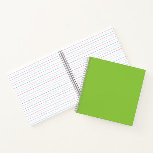 Flat Lime Green Background – School Texture Notebook