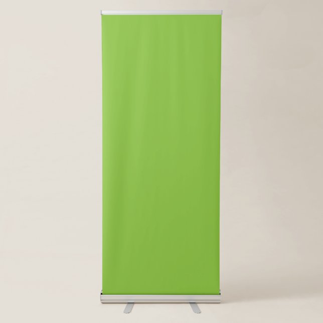 Flat Lime Green Background – School Texture Retractable Banner (Front)