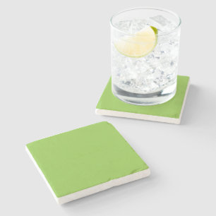 Flat Lime Green Background – School Texture Stone Coaster