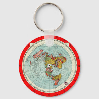 Flat Map Keychain