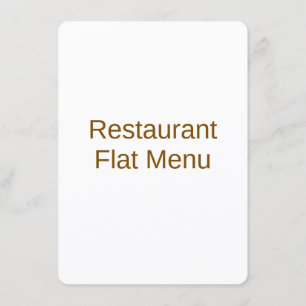 Flat Menu